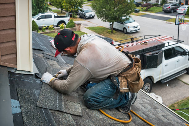 Professional Flat Roof Repair technician working in North Providence, RI
